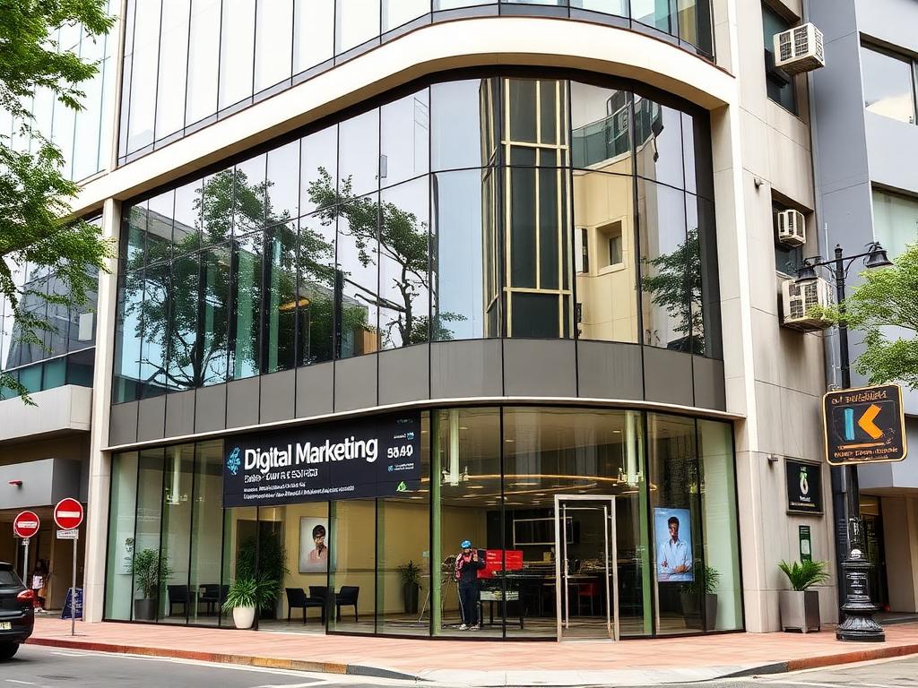 TRAFIXEL office exterior — signage and street view